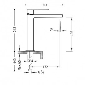 Смеситель для раковины Tres Class-Tres однорычажный хром 20510303