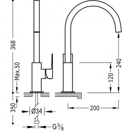 Смеситель для раковины Tres Cuadro сolors однорычажный черный матовый 00660702NM