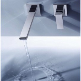 Змішувач для раковини Tres Cuadro Tres настінний одноважільний хром 00620012