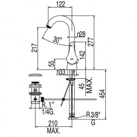 Смеситель для раковины Tres Eco-tres однорычажный с донным клапаном хром 17530802