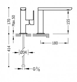 Смеситель для раковины Tres Loft colors однорычажный белый/хром 20020501BL