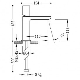 Змішувач для раковини Tres Loft colors одноважільний білий матовий 20010302BM
