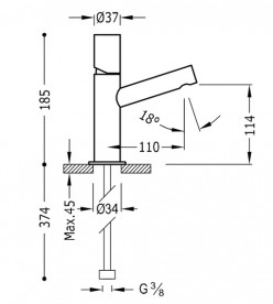 Смеситель для раковины Tres Max-Tres однорычажный хром 06110301