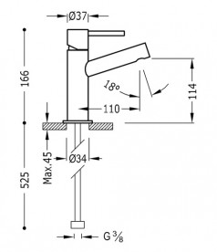 Смеситель для раковины Tres Max-Tres однорычажный хром 06210301