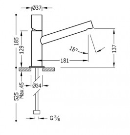 Смеситель для раковины Tres Max-Tres однорычажный хром 06120301