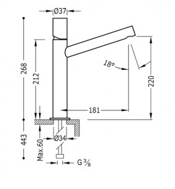 Смеситель для раковины Tres Max-Tres однорычажный хром 06120601