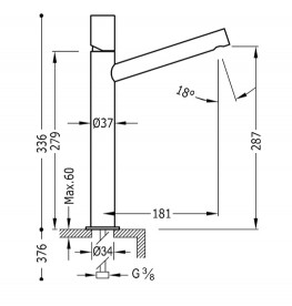 Смеситель для раковины Tres Max-Tres однорычажный хром 06120701