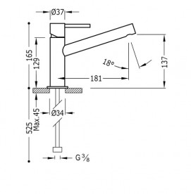 Смеситель для раковины Tres Max-Tres однорычажный хром 06220301