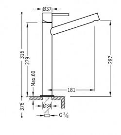 Смеситель для раковины Tres Max-Tres однорычажный хром 06220701