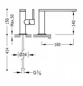 Смеситель для раковины Tres Max-Tres однорычажный хром 06290503