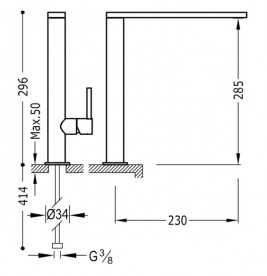 Смеситель для раковины Tres Max-Tres однорычажный хром 06290501
