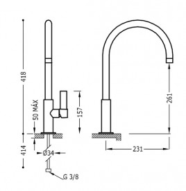 Змішувач для раковини Tres Project colors одноважільний білий матовий 21190601BM