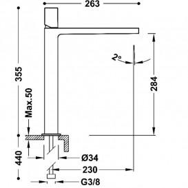 Смеситель для раковины Tres Project-Tres XXL однорычажный матовое розовое золото 21180302OPM
