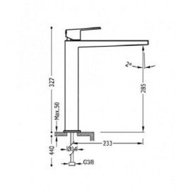 Змішувач для раковини Tres Project-Tres виразний чорний матовий 21180301NMD