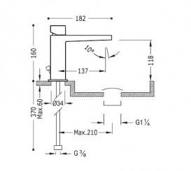 Смеситель для раковины Tres Slim-Tres однорычажный хром 20210302