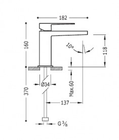 Смеситель для раковины Tres Slim-Tres однорычажный черный матовый 20210301NM
