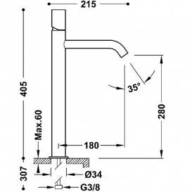 Смеситель для раковины Tres Study colors однорычажный черная бронза 26130801KMB