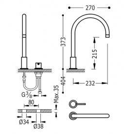 Смеситель для раковины Tres Study colors однорычажный черный матовый 26110501NM