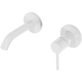 Смеситель для раковины Tres Study colors однорычажный настенный белый матовый 26220080BM