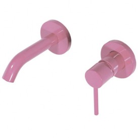 Смеситель для раковины Tres Study colors однорычажный настенный фуксия 26220080TFU