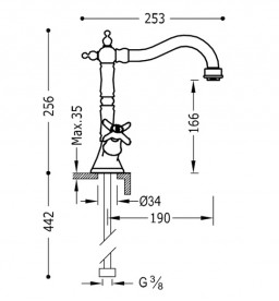 Смеситель для раковины Tres Tres-Clasic color двухвентильный сталь 24210902AC