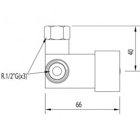 Смеситель Tres Trestronic двухструйный с гибкими трубами хром 19250730