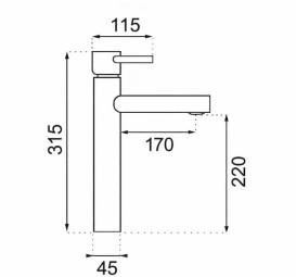 Смеситель для раковины VBI Lirio однорычажный хром VBI-050501CH