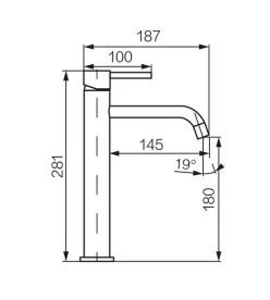 Змішувач для раковини VBI Milano одноважільний матове золото VBI-050101BG
