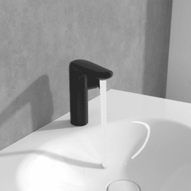 Змішувач для раковини Villeroy & Boch Antao із донним клапаном чорний матовий TVW111004000K5