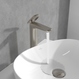 Смеситель для раковины Villeroy & Boch Antao с донным клапаном матовый никель TVW11100500064