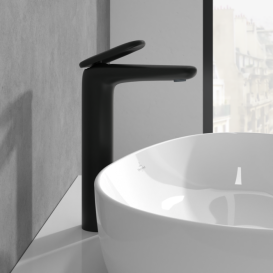 Смеситель для раковины Villeroy & Boch Antao с донным клапаном матовый черный TVW111005000K5