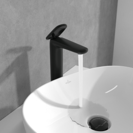 Смеситель для раковины Villeroy & Boch Antao с донным клапаном матовый черный TVW111005000K5