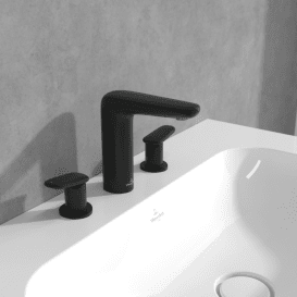 Смеситель для раковины Villeroy & Boch Antao на 3 отверстия матовый черный TVW111001000K5