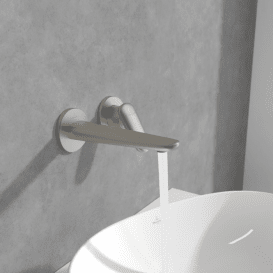 Змішувач для раковини Villeroy & Boch Antao настінний на 2 отвори матовий нікель TVW11100200064