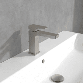 Смеситель для раковины Villeroy & Boch Architectura Square с донным клапаном матовый никель TVW12500100064