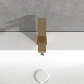 Смеситель для раковины Villeroy & Boch Architectura Square однорычажный матовое золото TVW12500400076
