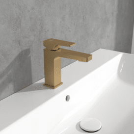 Смеситель для раковины Villeroy & Boch Architectura Square однорычажный матовое золото TVW12500400076