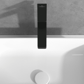 Смеситель для раковины Villeroy & Boch Architectura Square с донным клапаном матовый черный TVW125002000K5