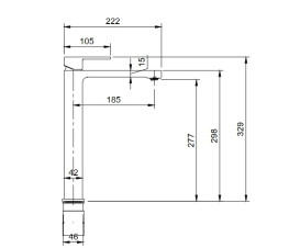 Смеситель для раковины Villeroy & Boch Architectura с донным клапаном хром TVW10300500061