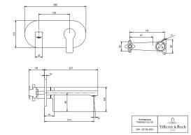 Смеситель для раковины Villeroy & Boch Architectura настенный однорычажный хром TVW10311211061