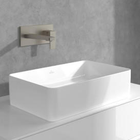 Смеситель для раковины Villeroy & Boch Architectura Square настенный однорычажный матовый никель TVW12500300064