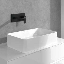 Змішувач для раковини Villeroy & Boch Architectura Square настінний одноважільний матовий чорний TVW125003000K5