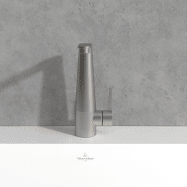 Смеситель для раковины Villeroy & Boch Conum с донным клапаном матовый никель TVW12700400064