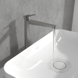 Смеситель для раковины Villeroy & Boch Conum с донным клапаном матовый никель TVW12700500064