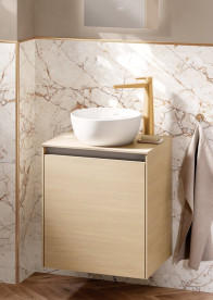Смеситель для раковины Villeroy & Boch Conum с донным клапаном матовое золото TVW12700500076