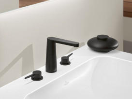 Смеситель для раковины Villeroy & Boch Conum на 3 отверстия матовый черный TVW127001000K5