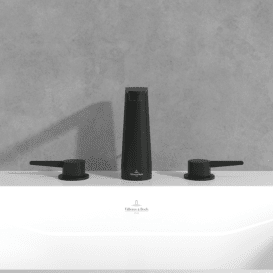 Смеситель для раковины Villeroy & Boch Conum на 3 отверстия матовый черный TVW127001000K5