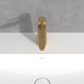 Смеситель для раковины Villeroy & Boch Conum однорычажный матовое золото TVW12700300176