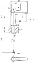 Смеситель для раковины Villeroy & Boch Conum однорычажный матовое золото TVW12700300176