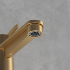 Смеситель для раковины Villeroy & Boch Conum однорычажный матовое золото TVW12700300176